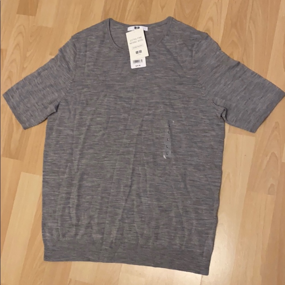 Gray Extra Fine Merino Wool Shirt